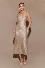 Allure Sparkling Midi party Dress