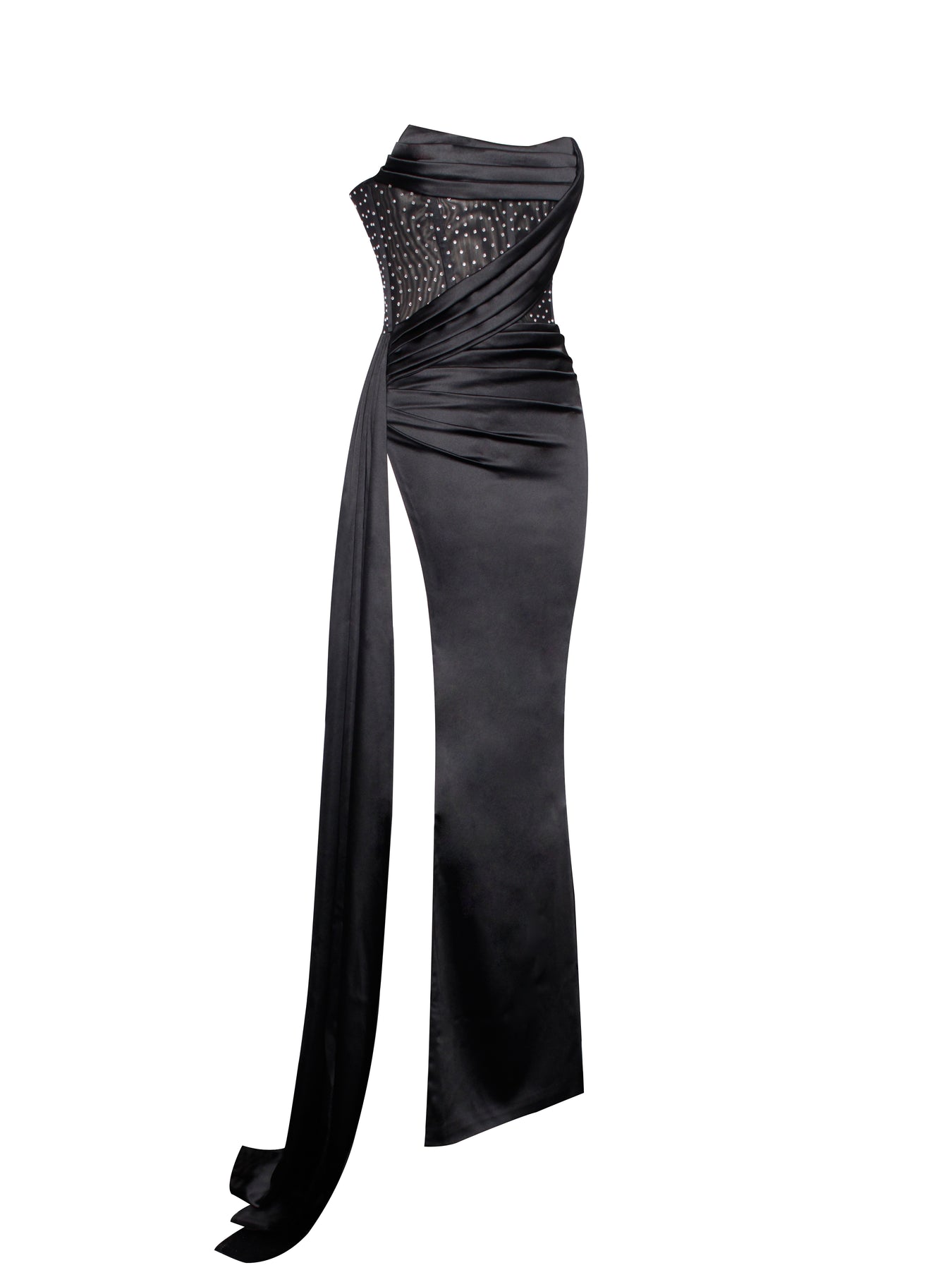 Elegant  Evening Dress With Bra And Diamond Ironing