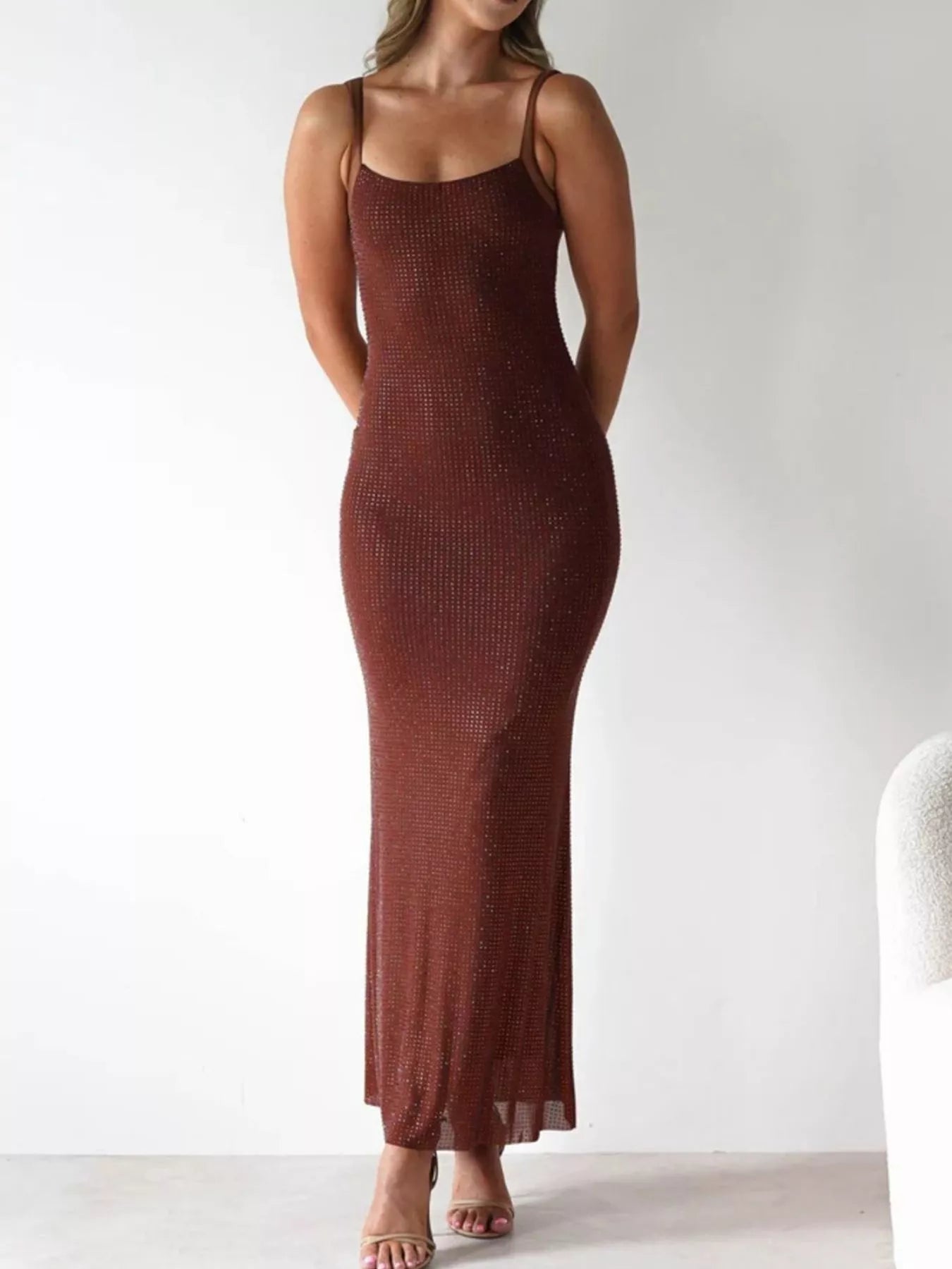 Backless Sleeveless Bodycon Maxi Dress
