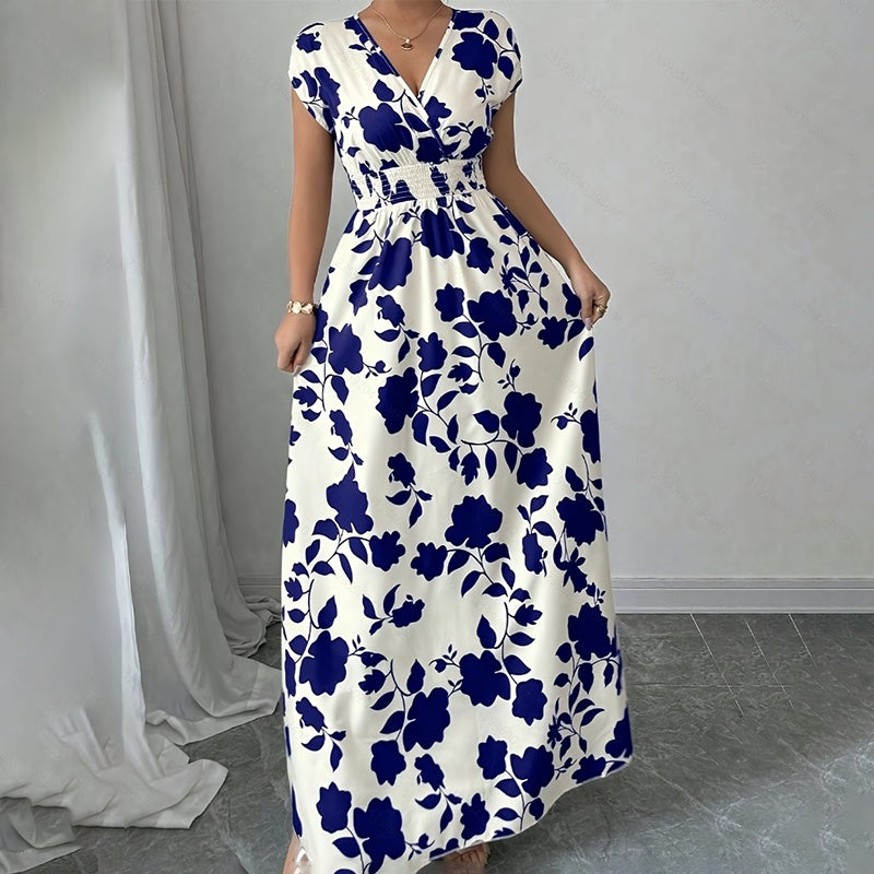 V-Neck Maxi Elegant Dress