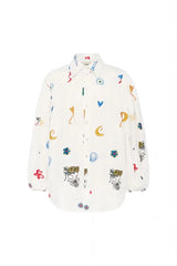 Printed Button Up Long Sleeve Shirt