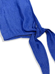 Off Shoulder Decor Button Mini Dress