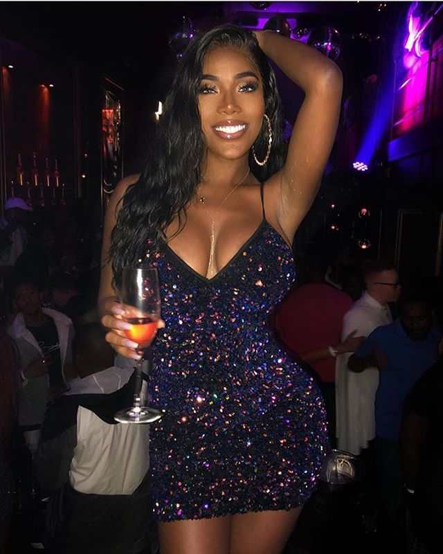 Strap sequin Mini dress