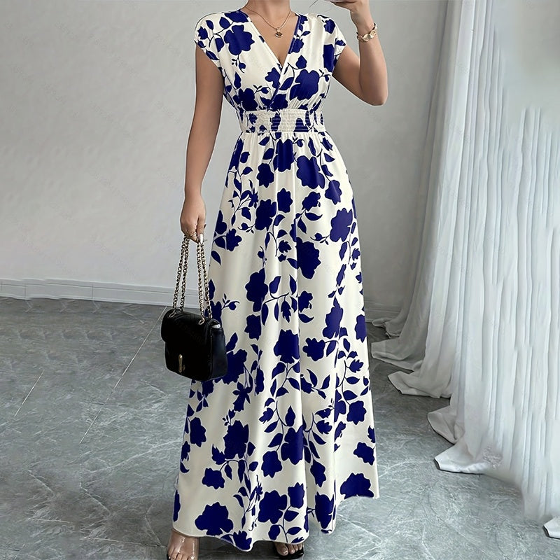 V-Neck Maxi Elegant Dress
