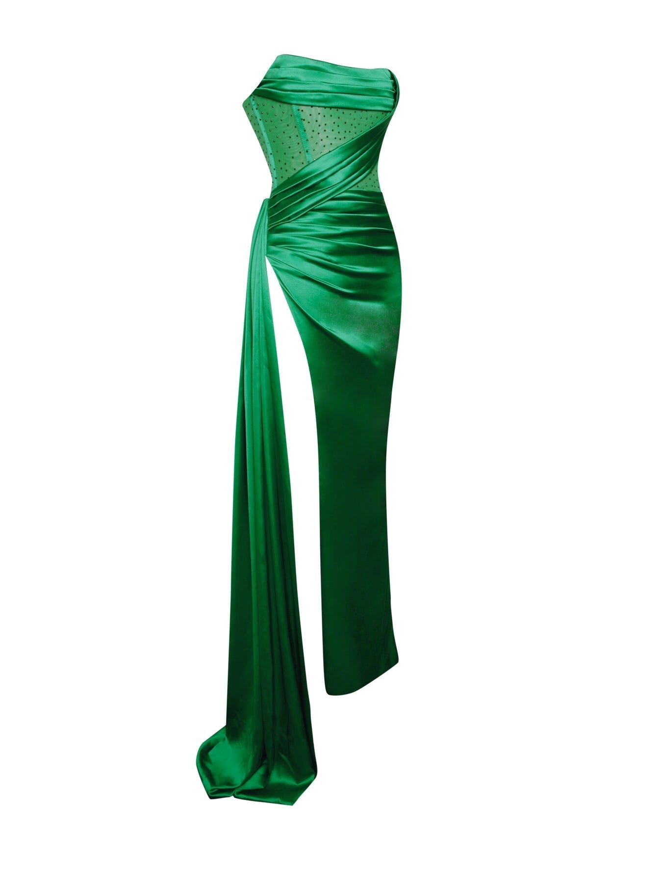 Elegant  Evening Dress With Bra And Diamond Ironing