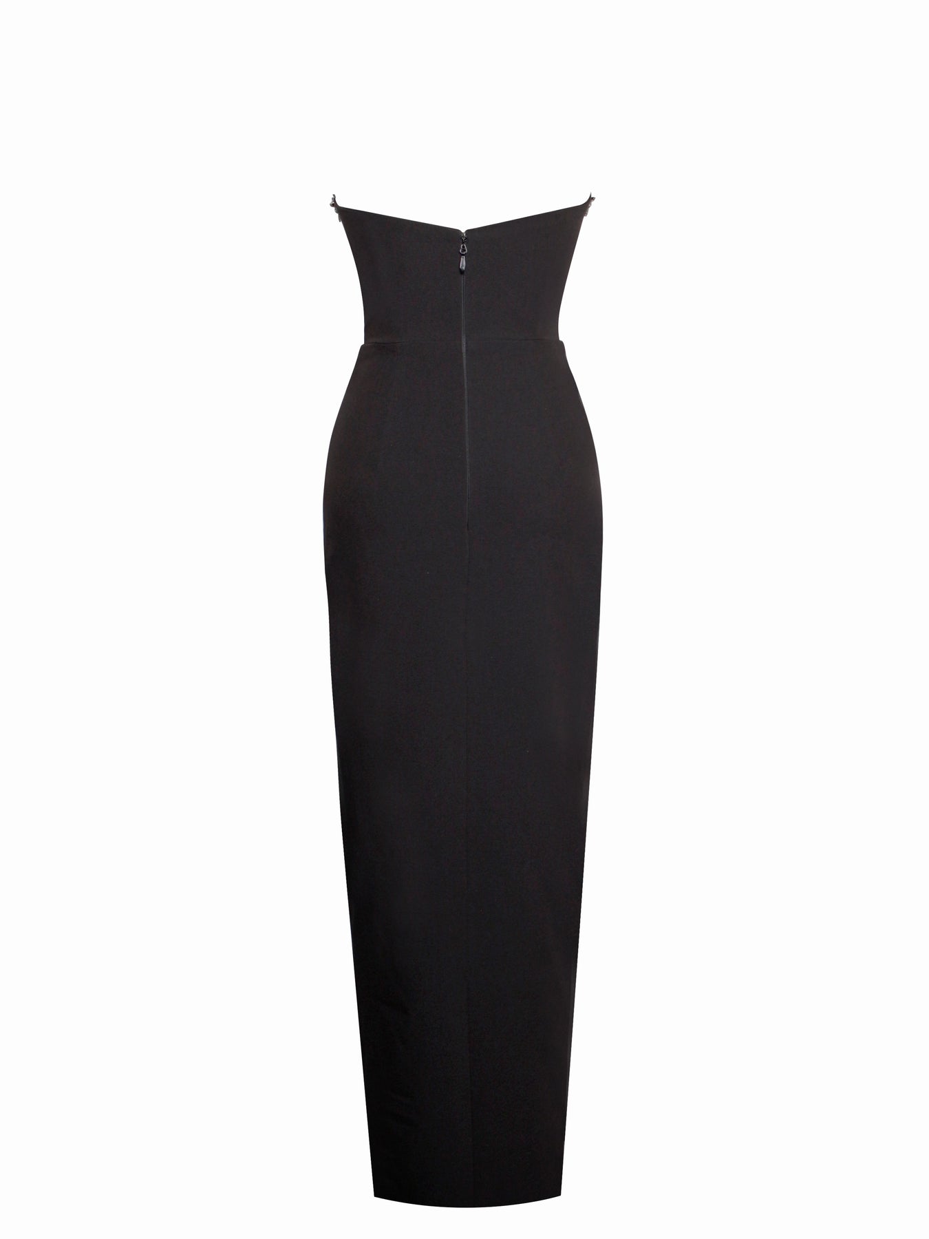 V-neck Diamond Black Bandage Dress