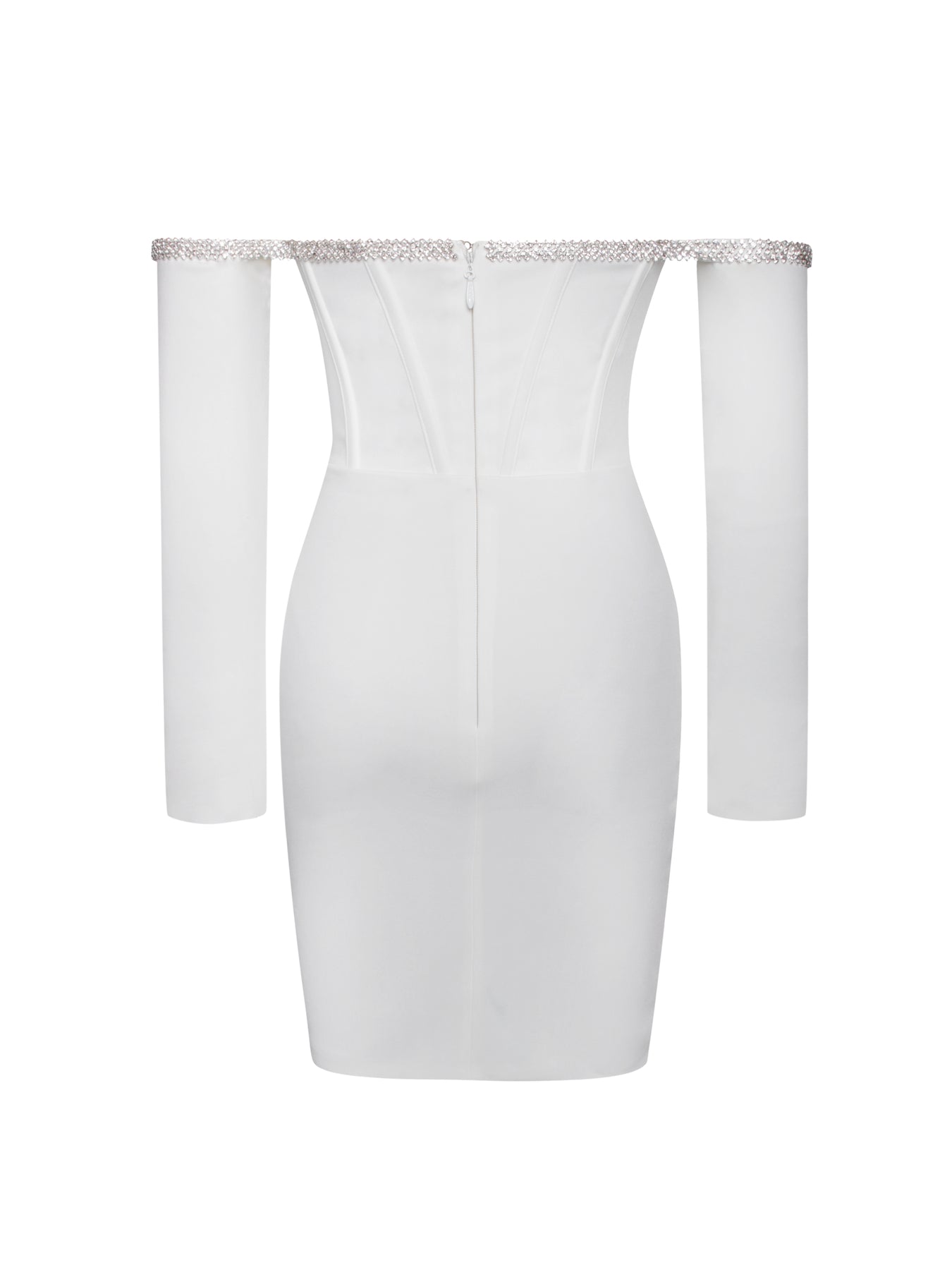 Diamond Long Sleeve Bandage One-piece Dress