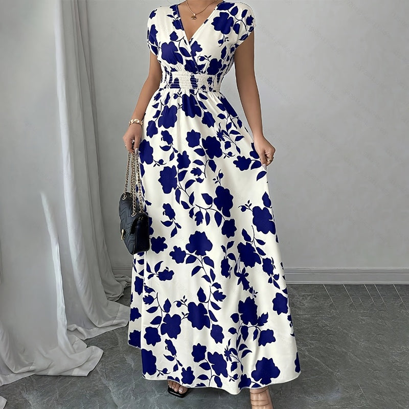 V-Neck Maxi Elegant Dress