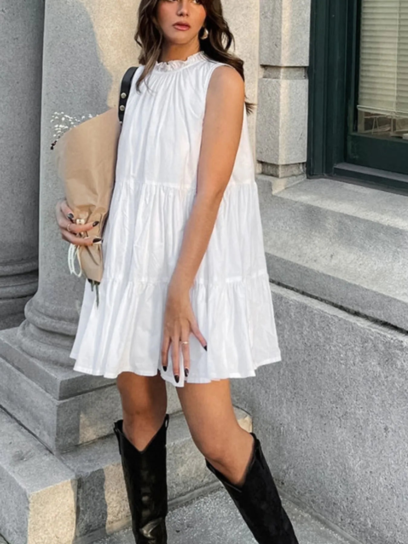 Tiered Sleeveless Summer Mini Dress