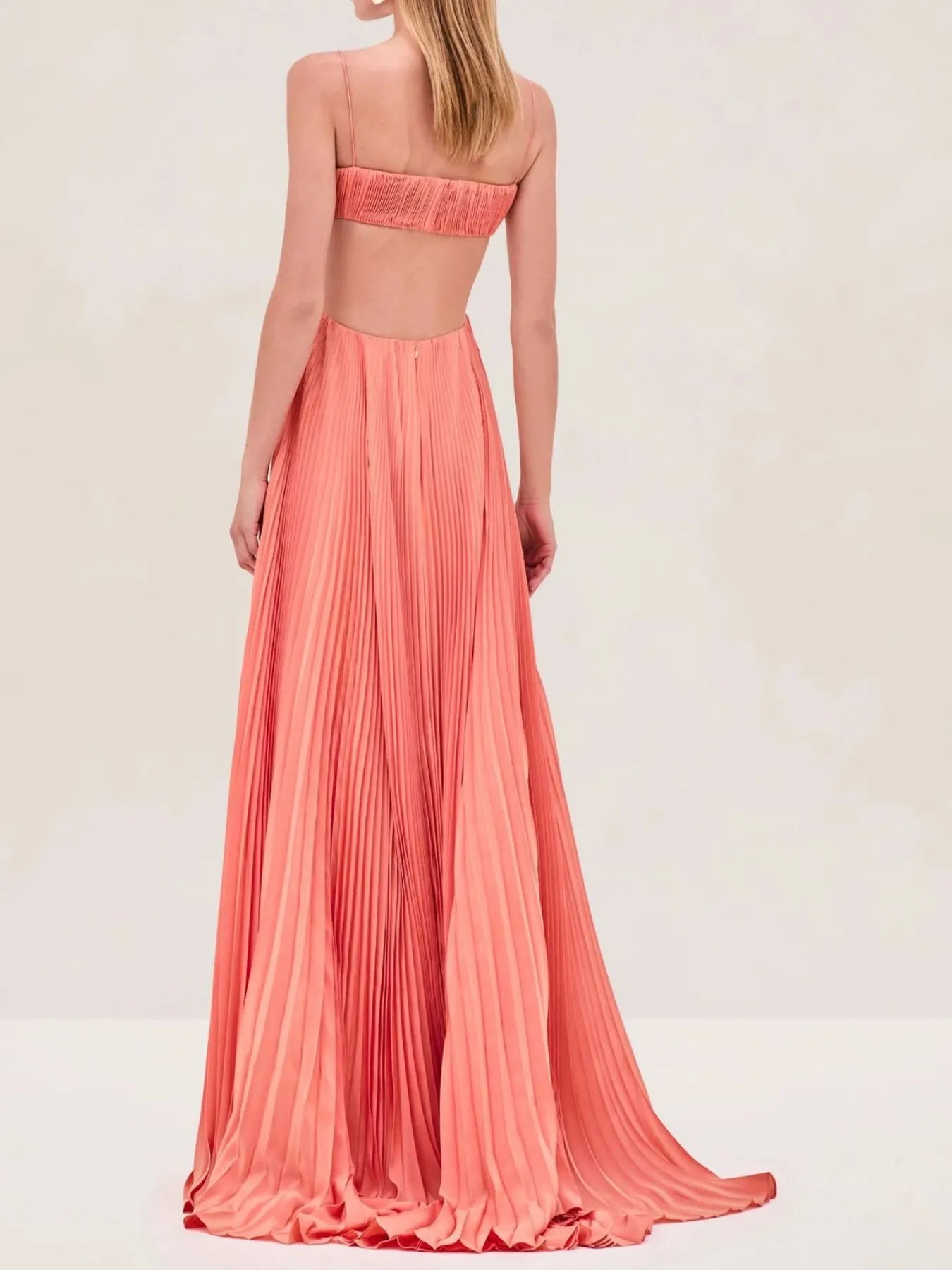 Cutout Ruched Maxi Cami Dress