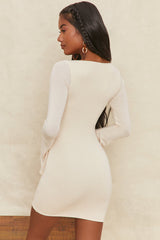 Wildest Dreams Flare Sleeve Mini Dress In cream