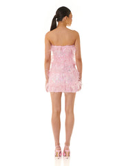 Reinna Strapless Sequin Feather Birthday Party Dress