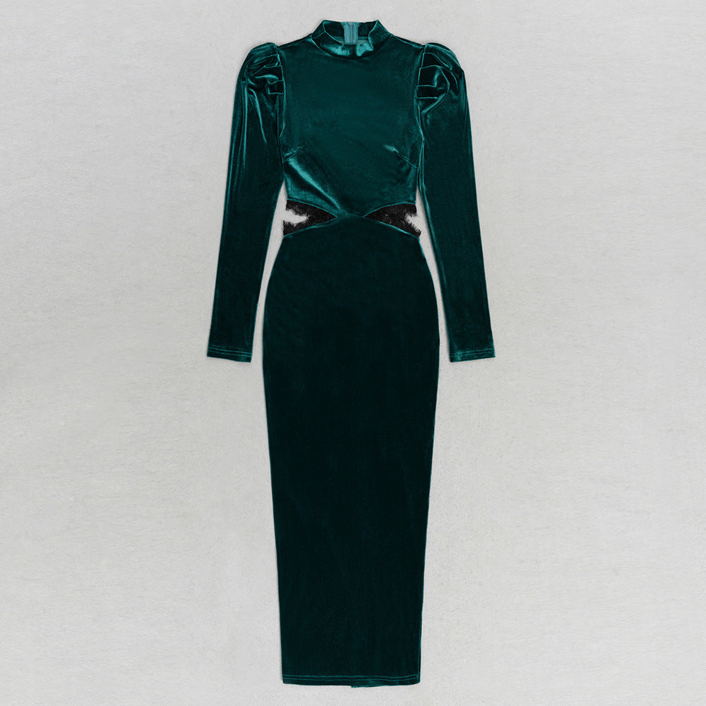 Aerilla Velvet  Cutout Dress