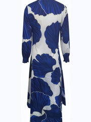 Printed Button Up Maxi Shirt Dress