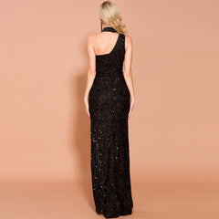 Alyia Split sequined banquet dress