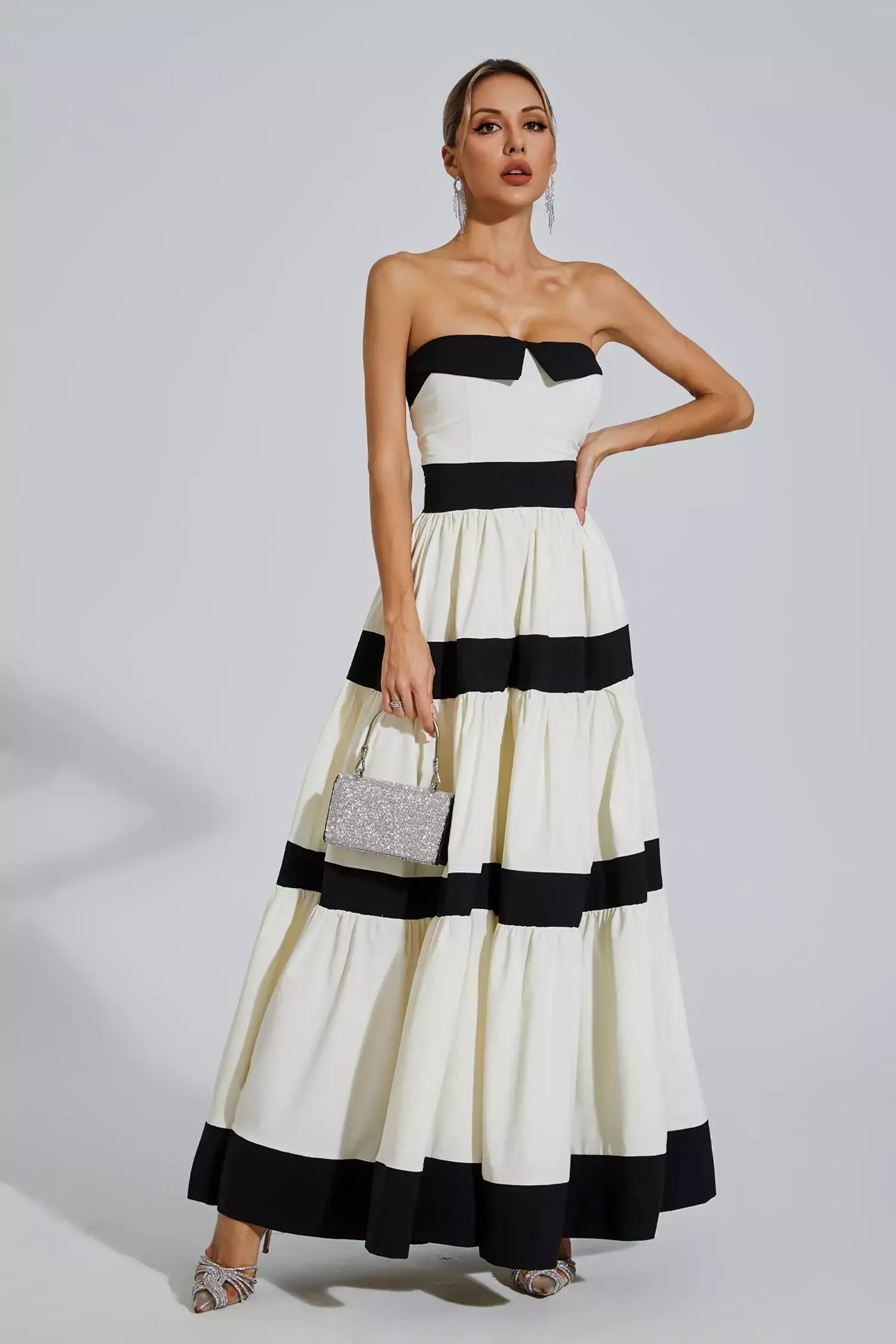 CHIC ELEGANT BOW MAXI DRESS
