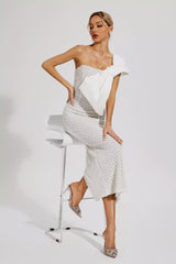 ALYIA WHITE STRAPLESS MAXI DRESS