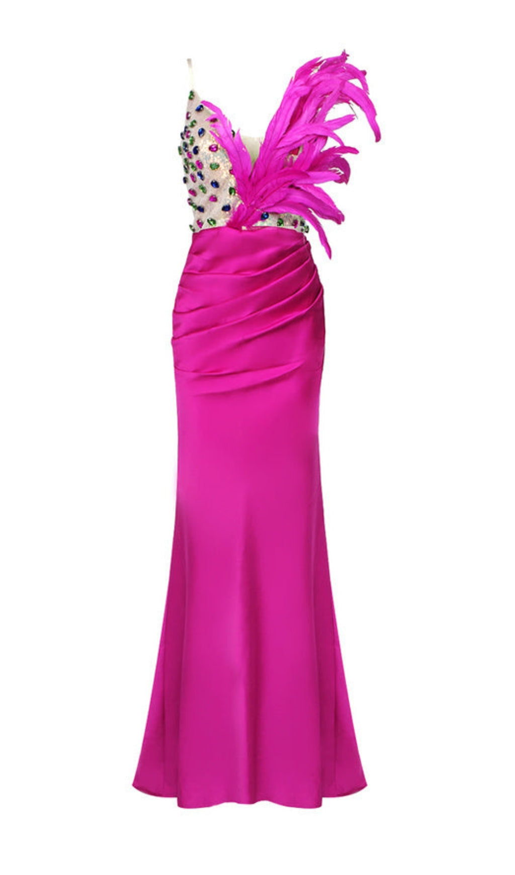 Alyia Feather Gown Pink Dress