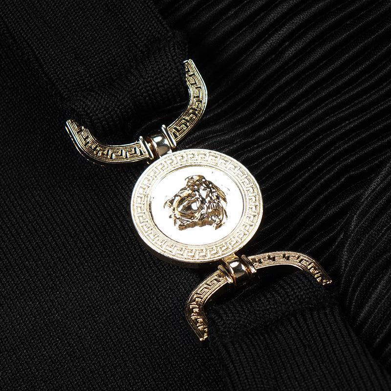 Cessia Black Maxi Bandage Dress