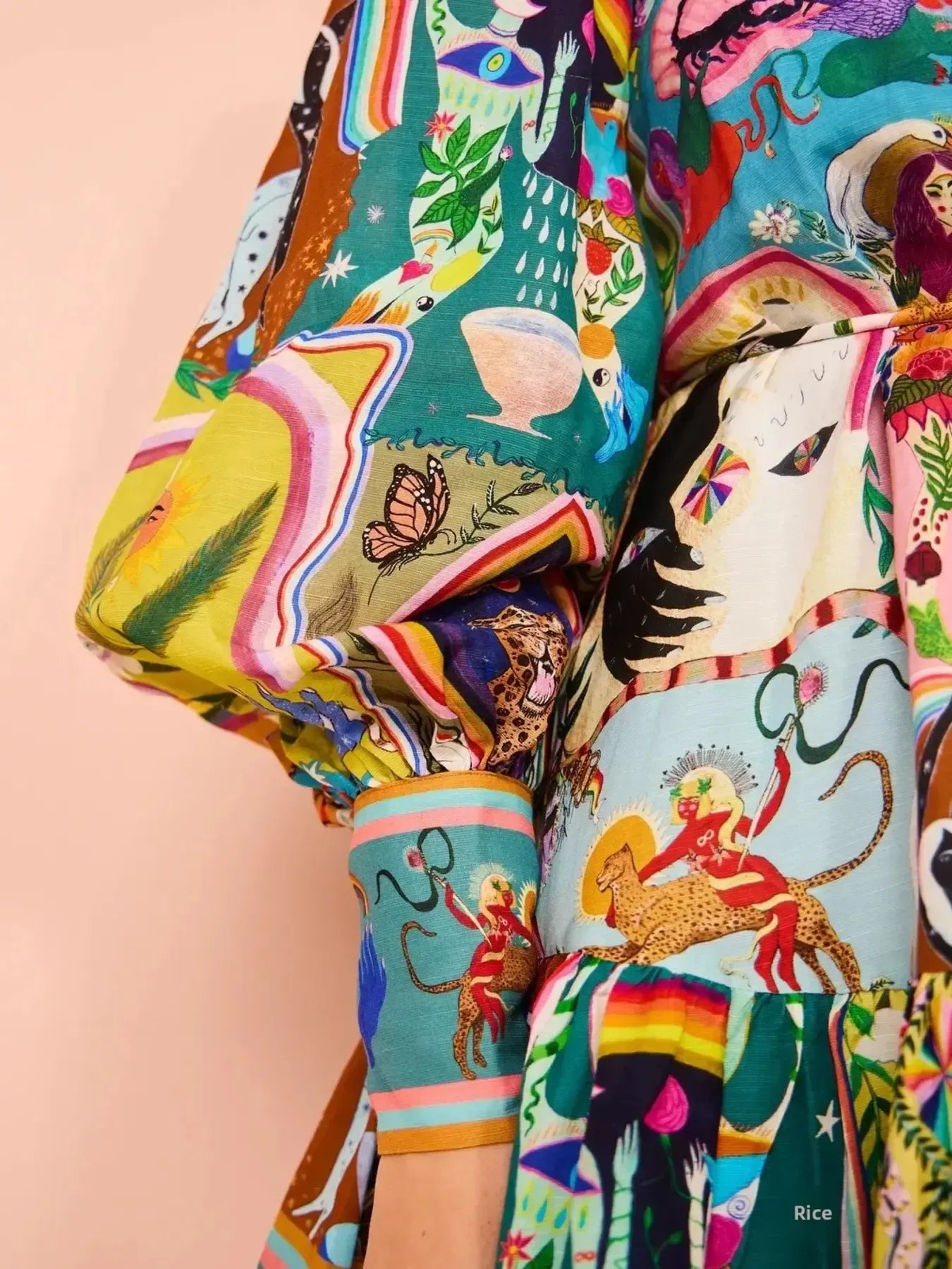 Printed Long Sleeve Mini Dress with Belt