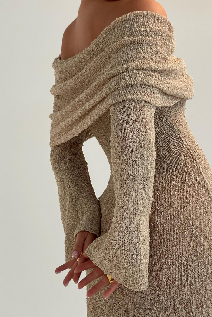 ALLURE BOUCLE MAXI DRESS