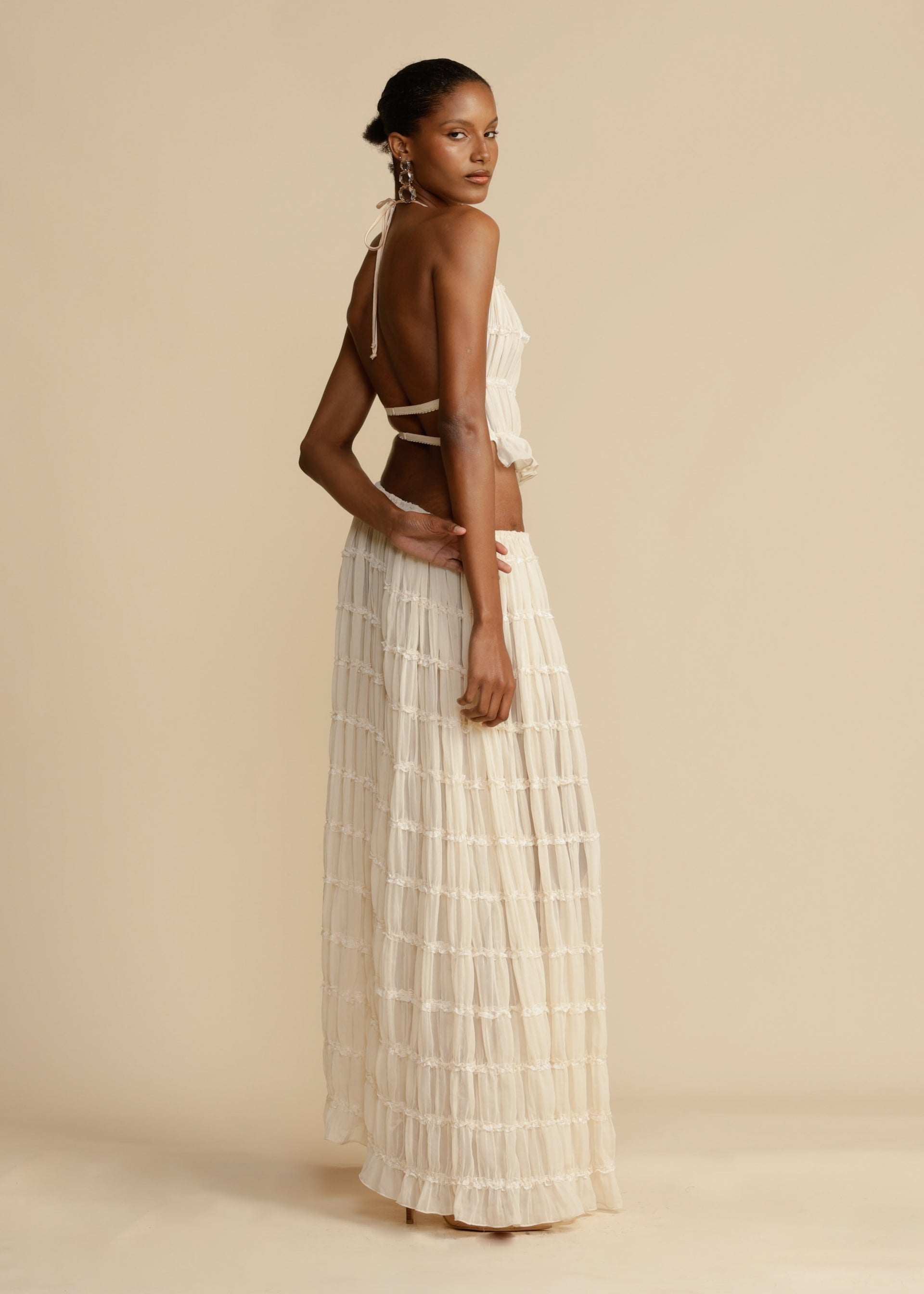 Chic Aurora Skirt and Halter Top Ensemble