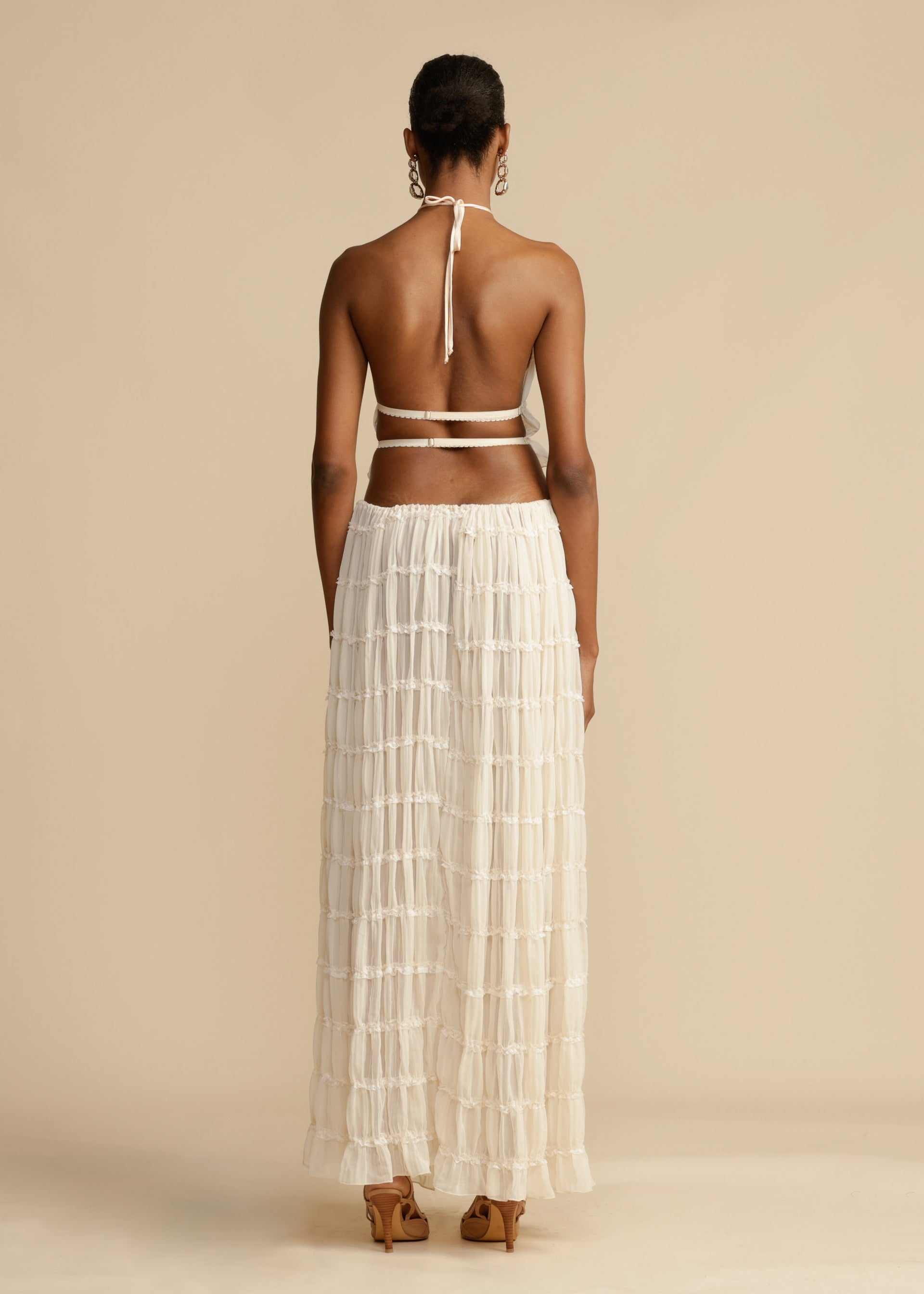 Chic Aurora Skirt and Halter Top Ensemble