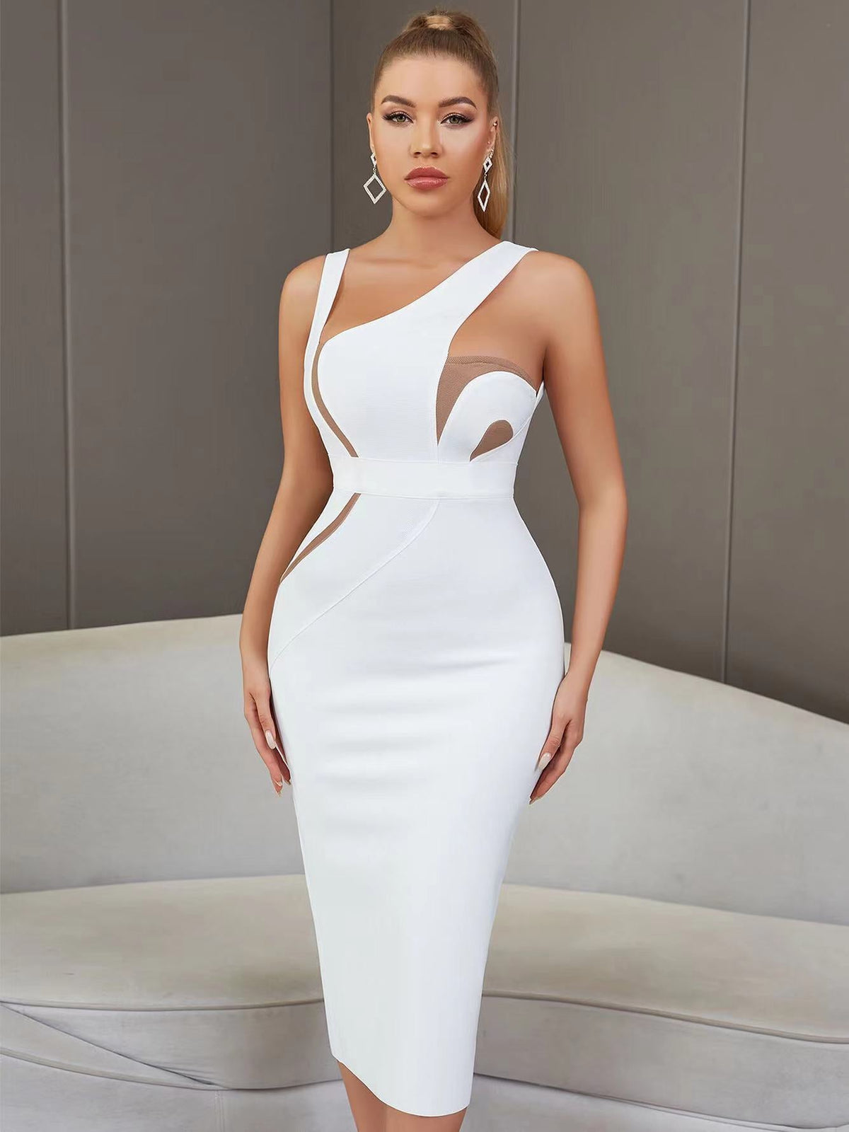 Alyia Mesh Bandage Dress