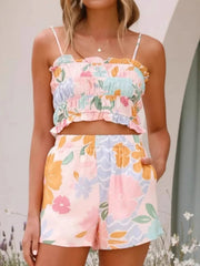 Printed Cami and Shorts Set