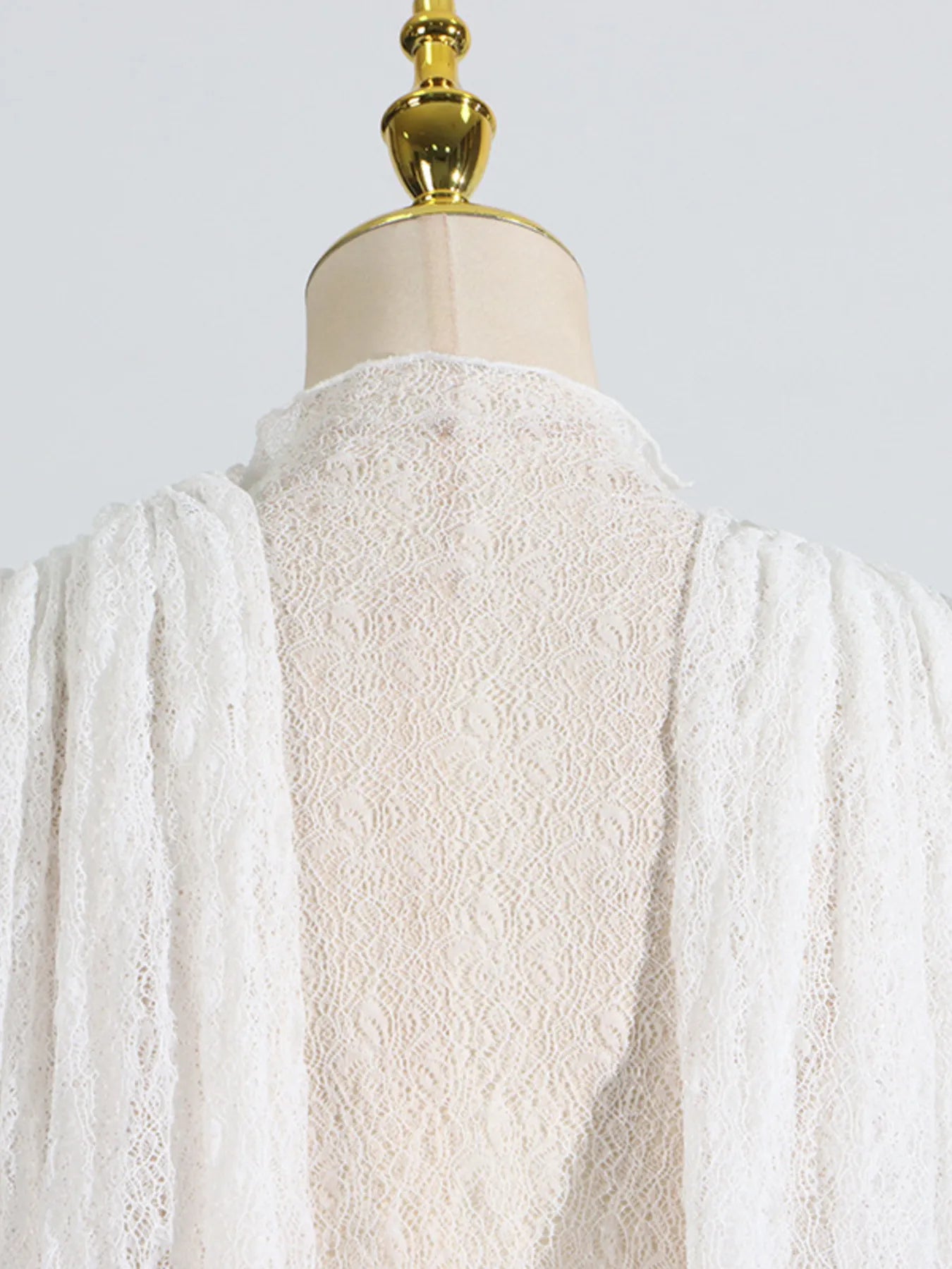 Ruffled Hem Lace Mini Dress