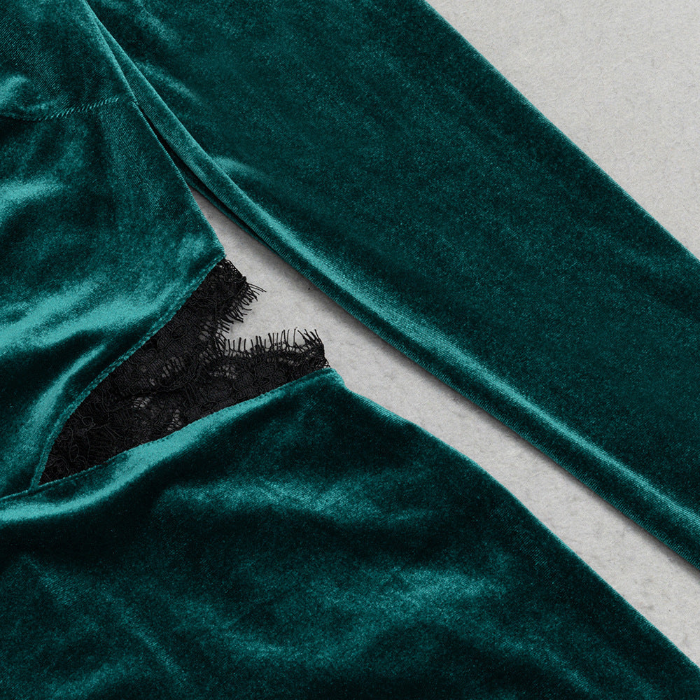 Aerilla Velvet  Cutout Dress