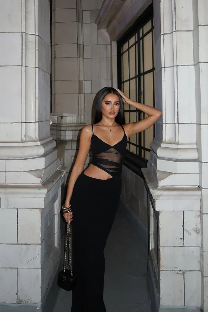 TARA MAXI DRESS-BLACK