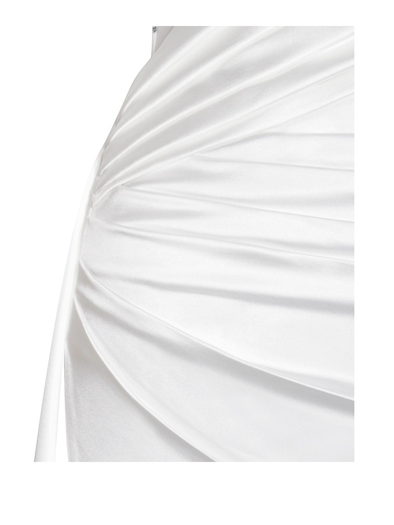 Elite Evening Dress With Bra And Diamond Ironing -White