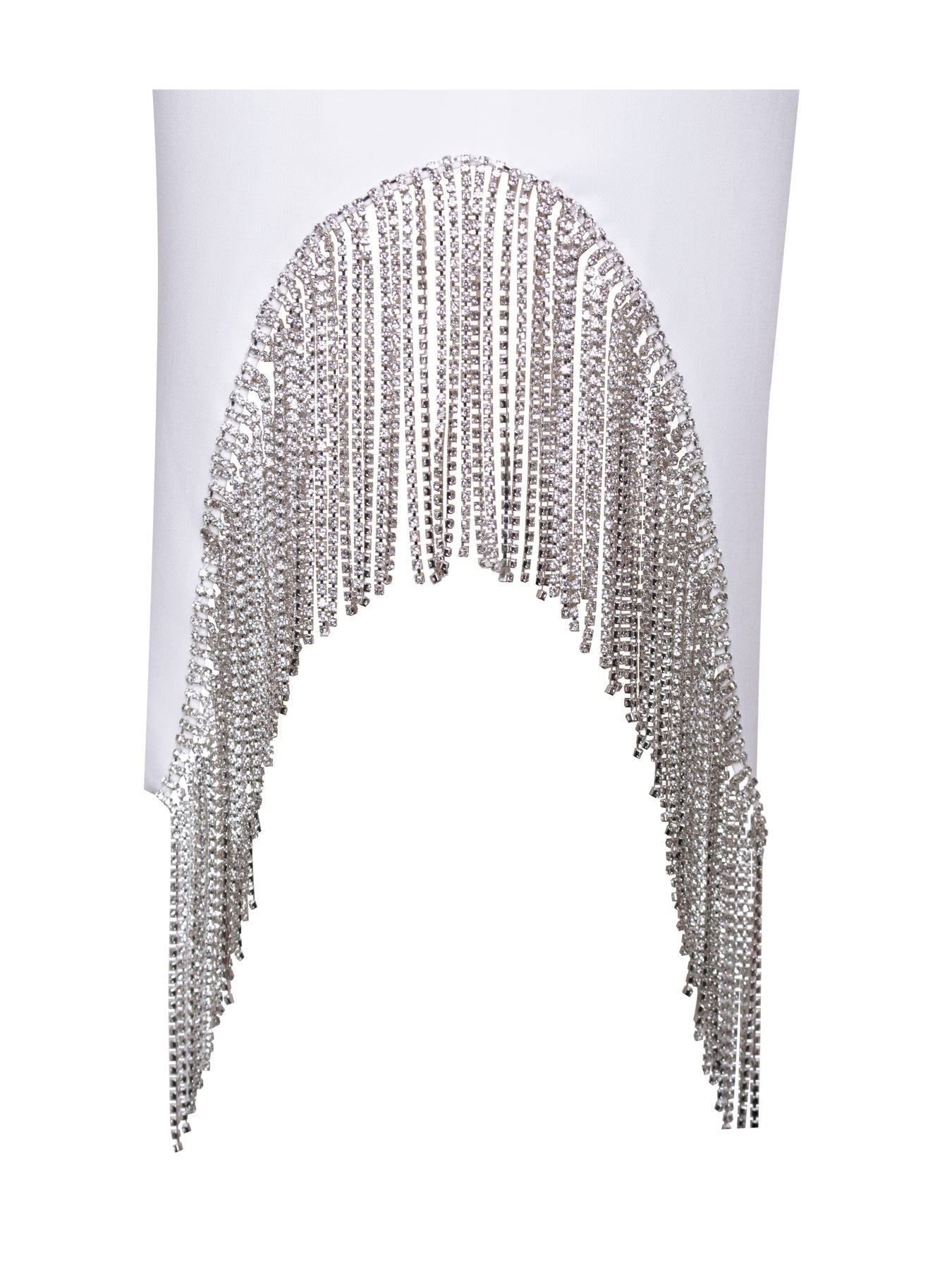 Chic Halter Neck Dress With Crystal Fringe-party Wear