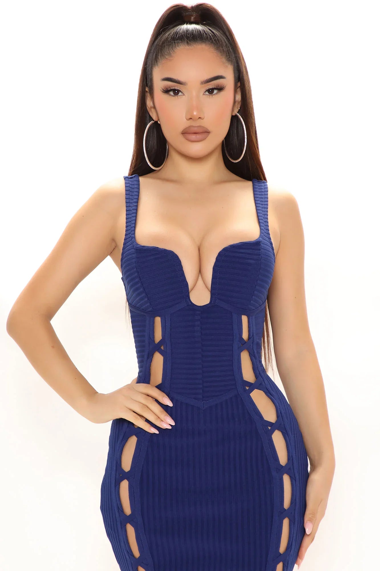 HULA BANDAGE HOLLOW DRESS
