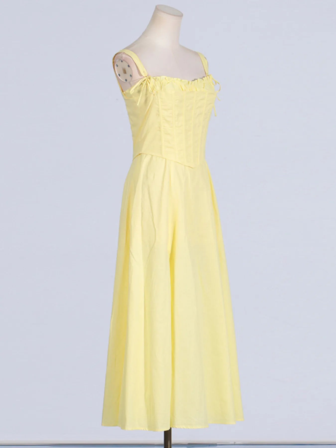 Slit Sleeveless Zip Back Midi Dress