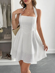 Halter Neck Summer Mini Dress