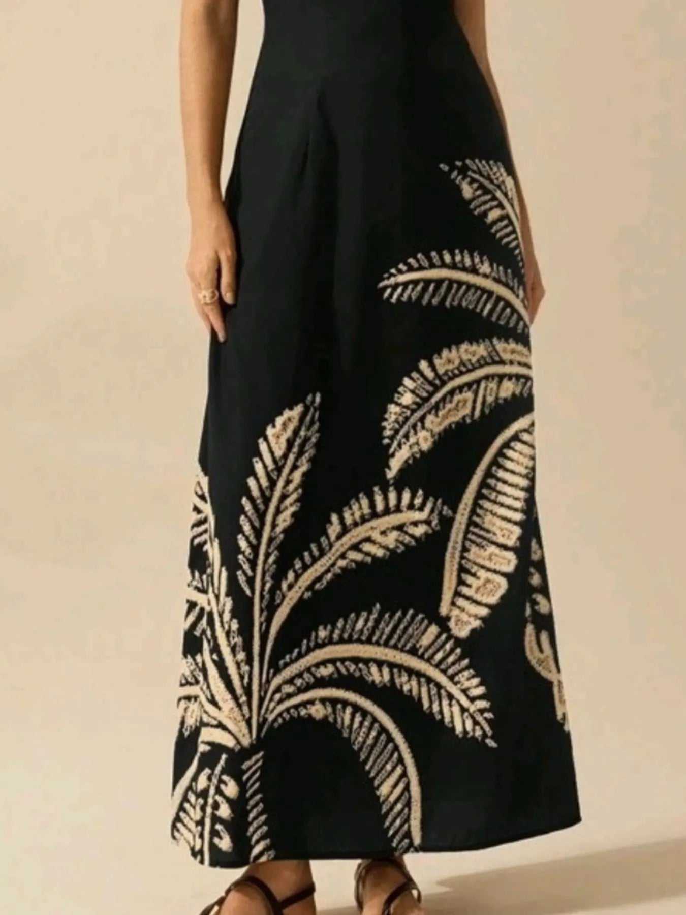 Printed Sleeveless Maxi Dress