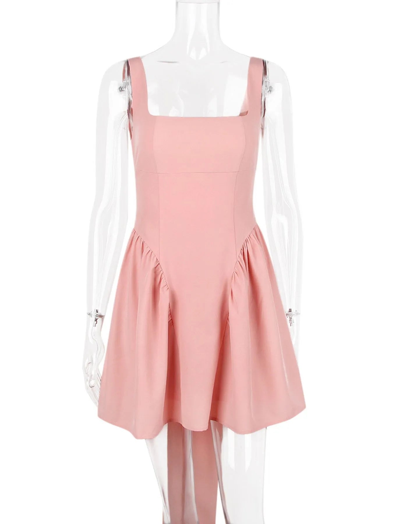 Backless Square Neck Mini Dress