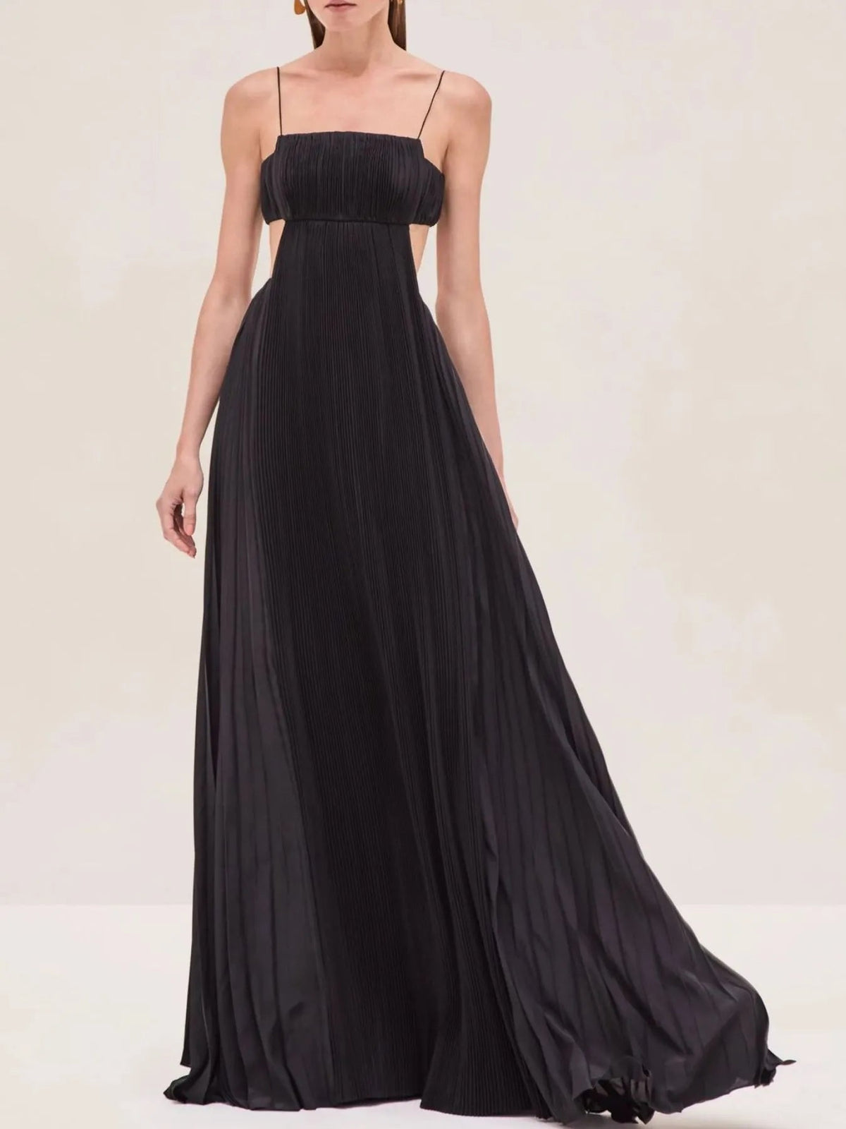 Cutout Ruched Maxi Cami Dress