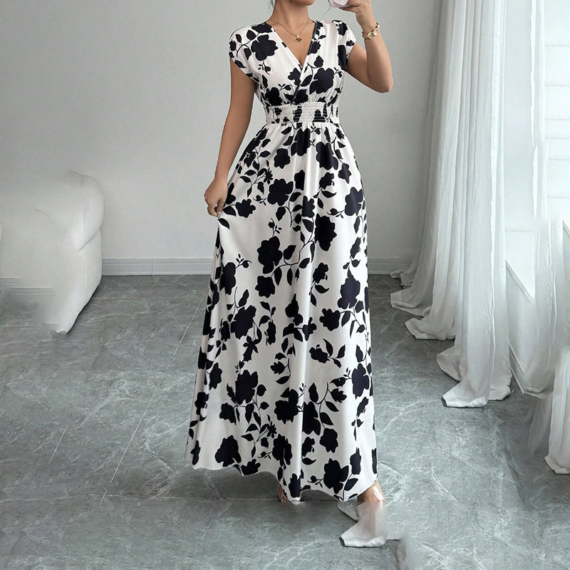 V-Neck Maxi Elegant Dress