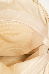 Fame Straw Braided Beach Tote Bag