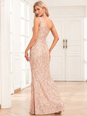 Alyia One Shoulder Sequin Prom Dress