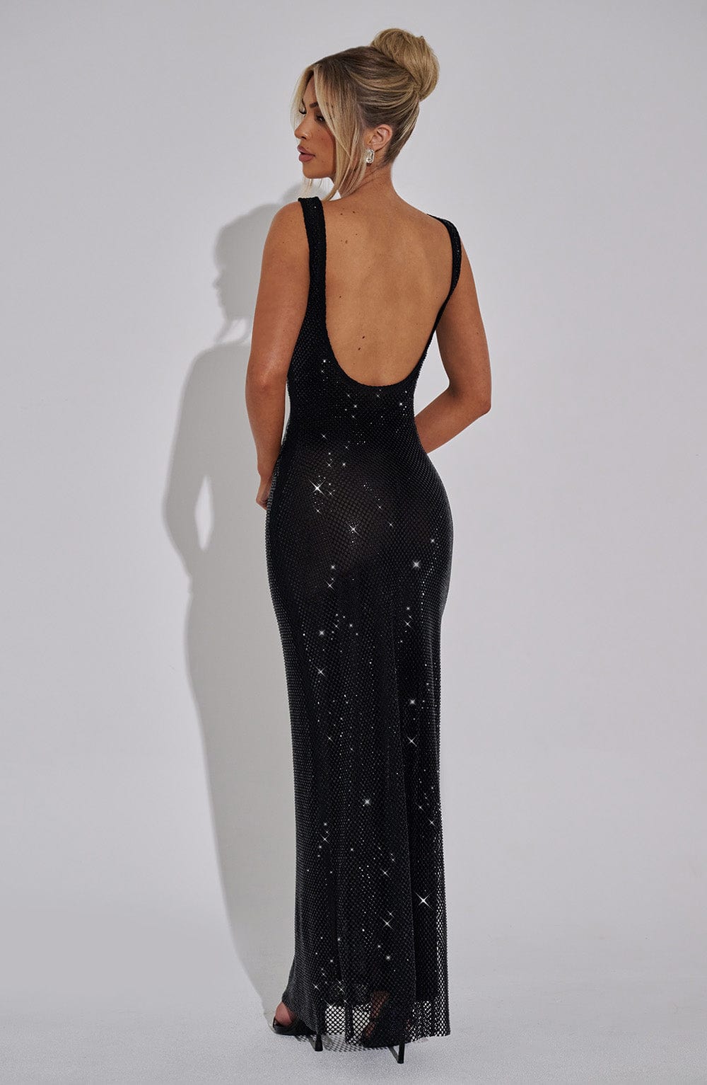 ALLURE SPARKLE MAXI DRESS-BLACK