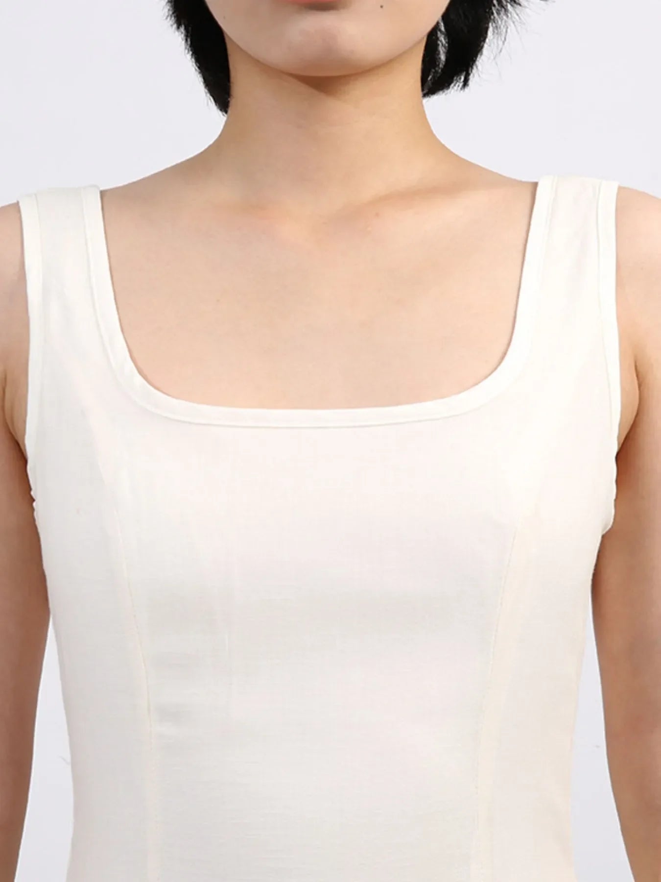 Cutout Back Printed Square Neck Dress