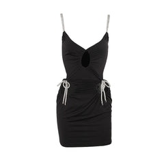 Diamond-studded Rope Hollow Sling Double-layer Milk Silk Folds