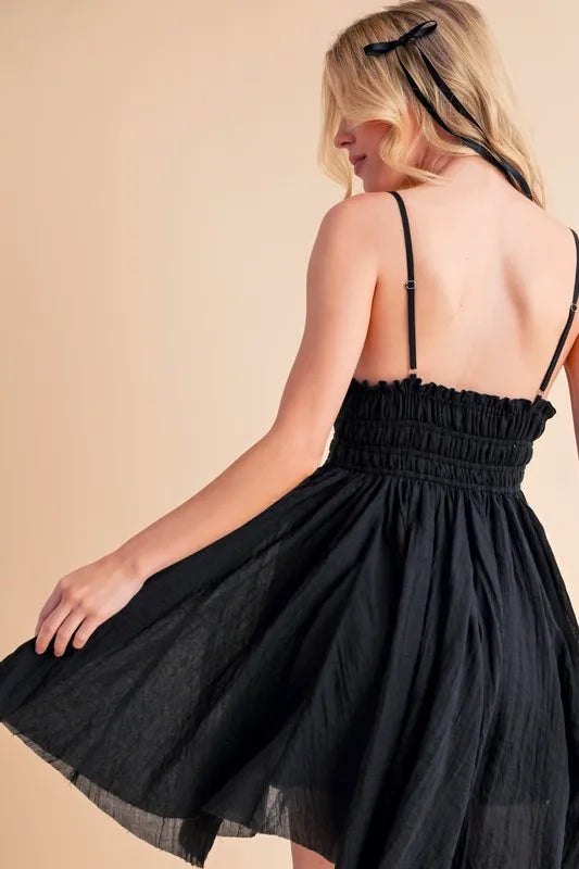 Aemi+Co Lace Detail Mini Cami Dress