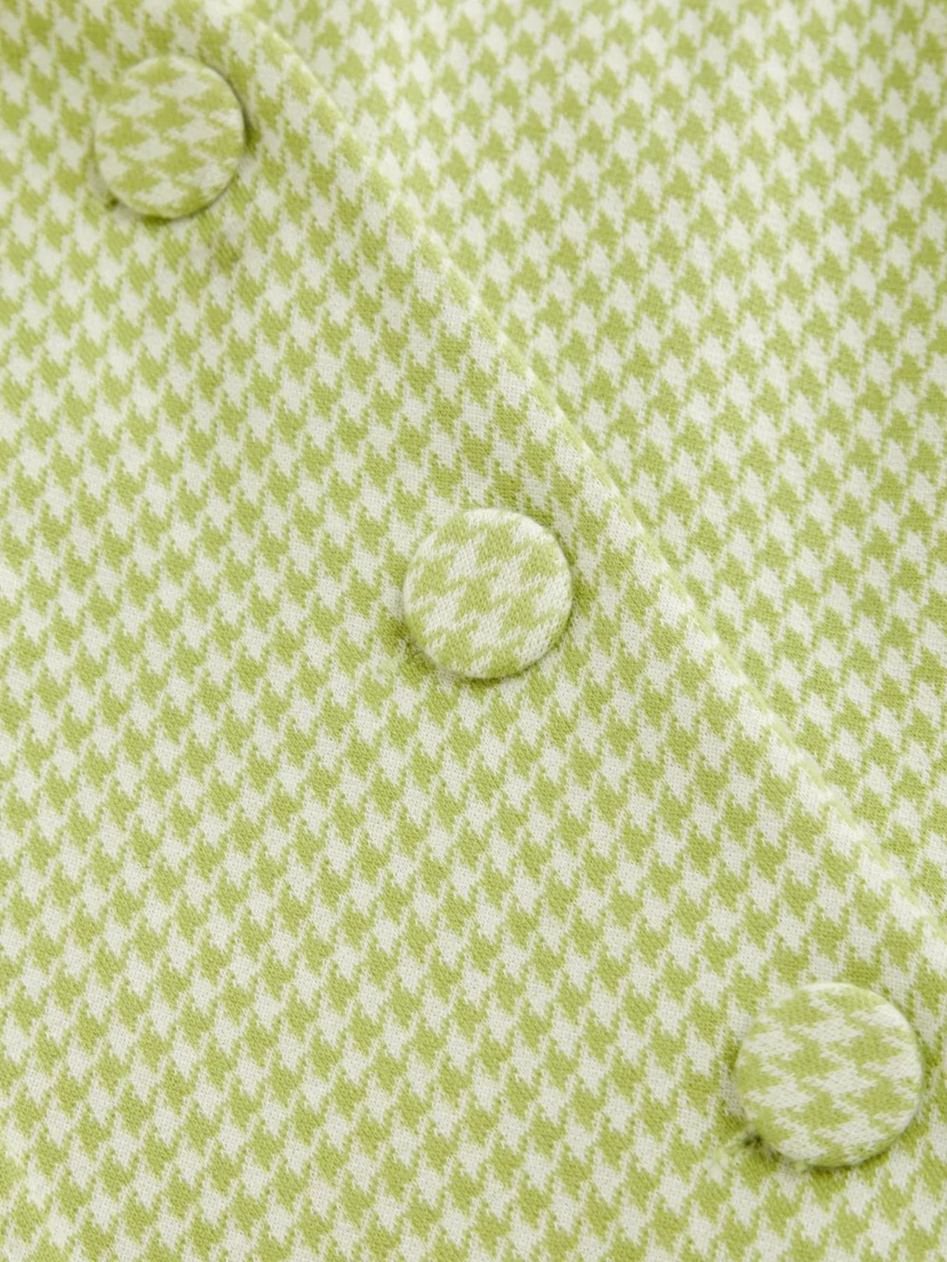 Gingham Button-Front A-Line Mini Dress