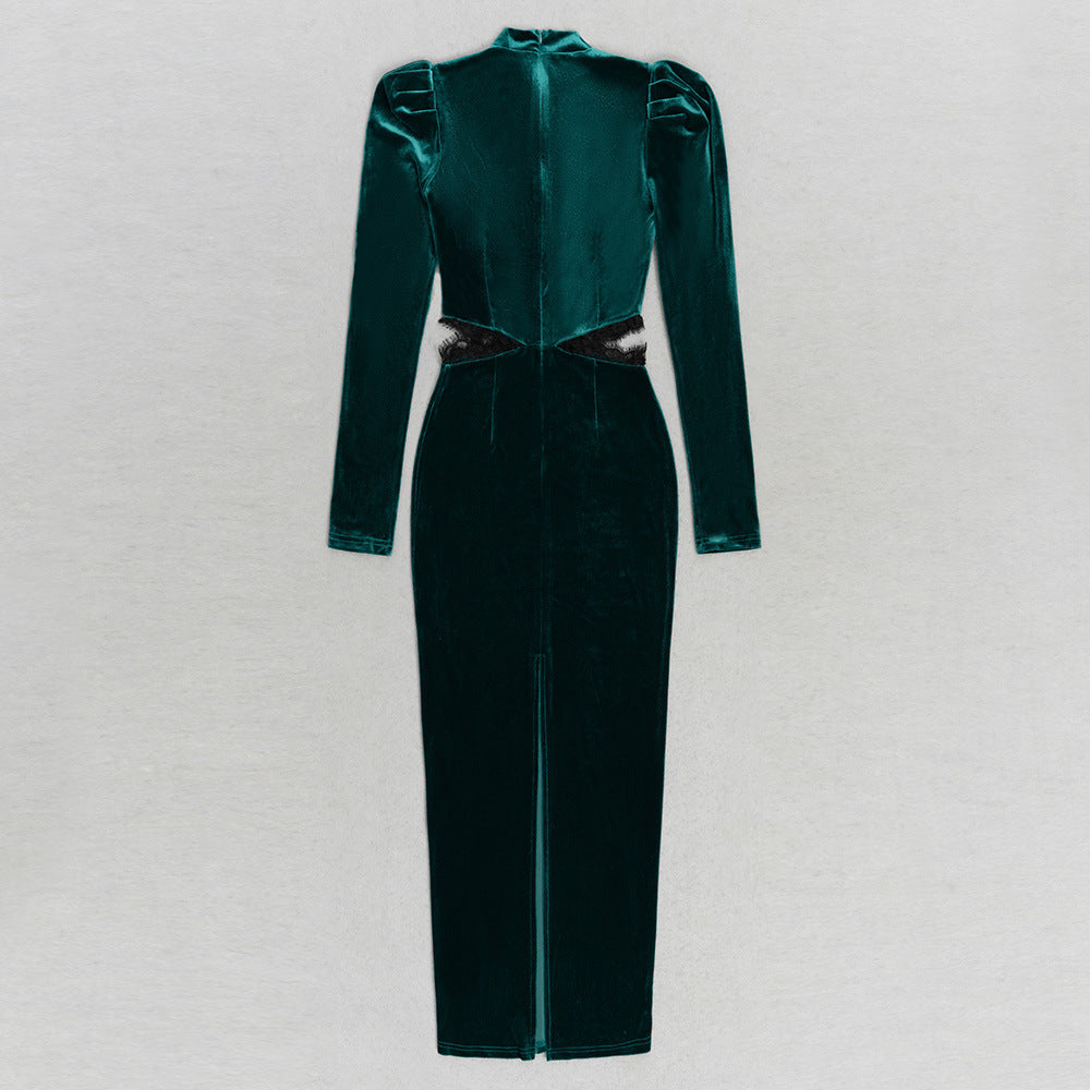 Aerilla Velvet  Cutout Dress