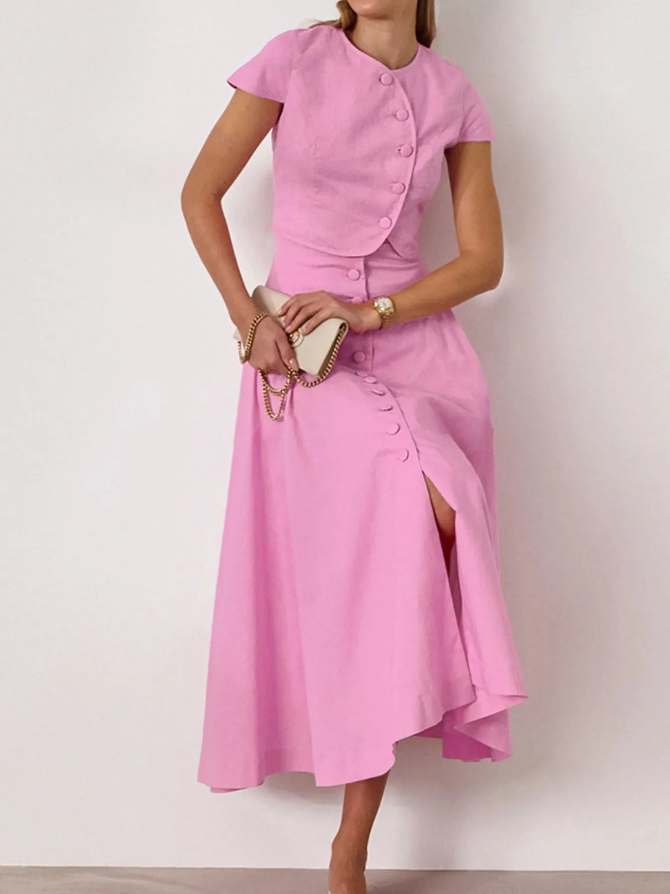 Short Sleeve Top and Skirt set